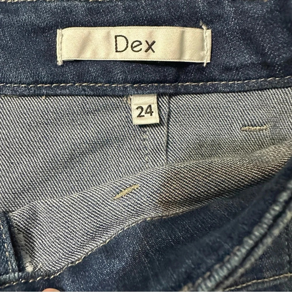 DEX darkwash denim button down skirt size 24 - Picture 5 of 5